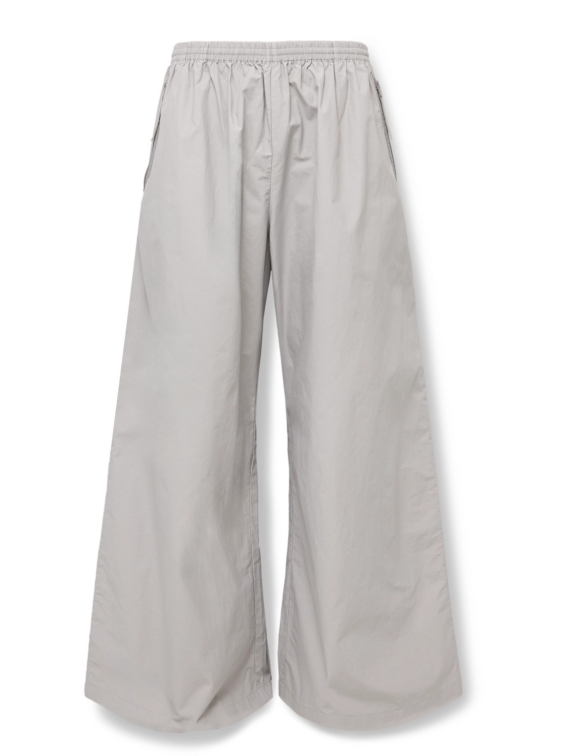 Acne Studios Pubbero Wide-leg Cotton And Nylon-blend Trousers In Grey