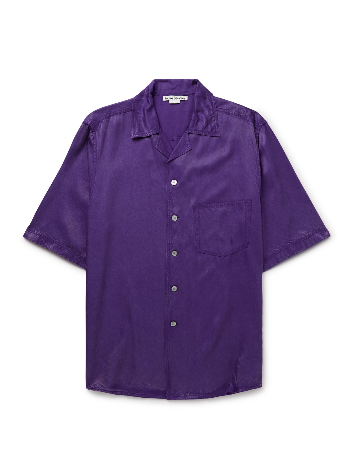 Acne Studios Sowen Oversized Camp-collar Satin-twill Shirt