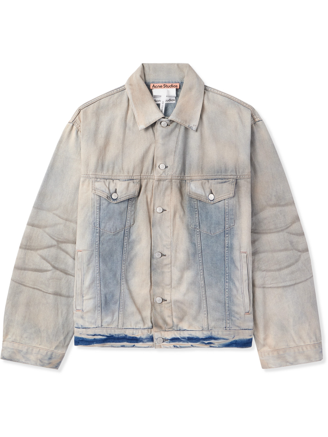 Acne Studios Denim Jacket With Buttoned Cuffs And Dropped Shoulders In Blue
