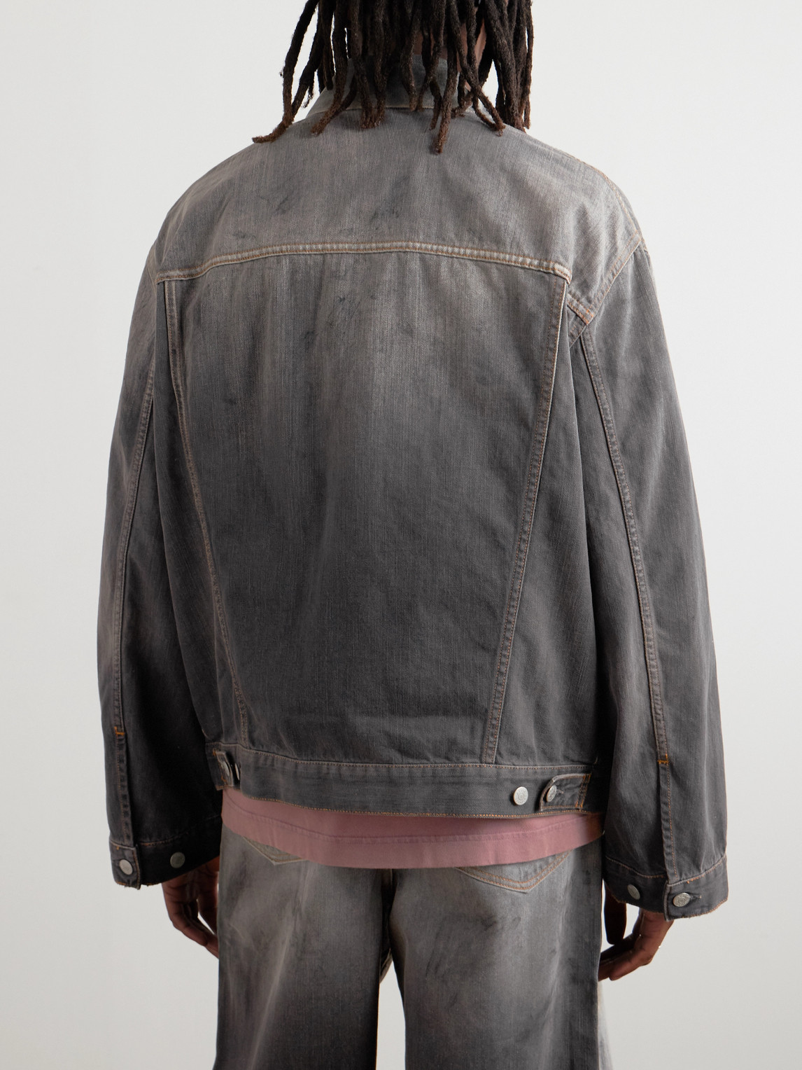Acne Studios Robert U Oversized Organic Denim Jacket In Gray