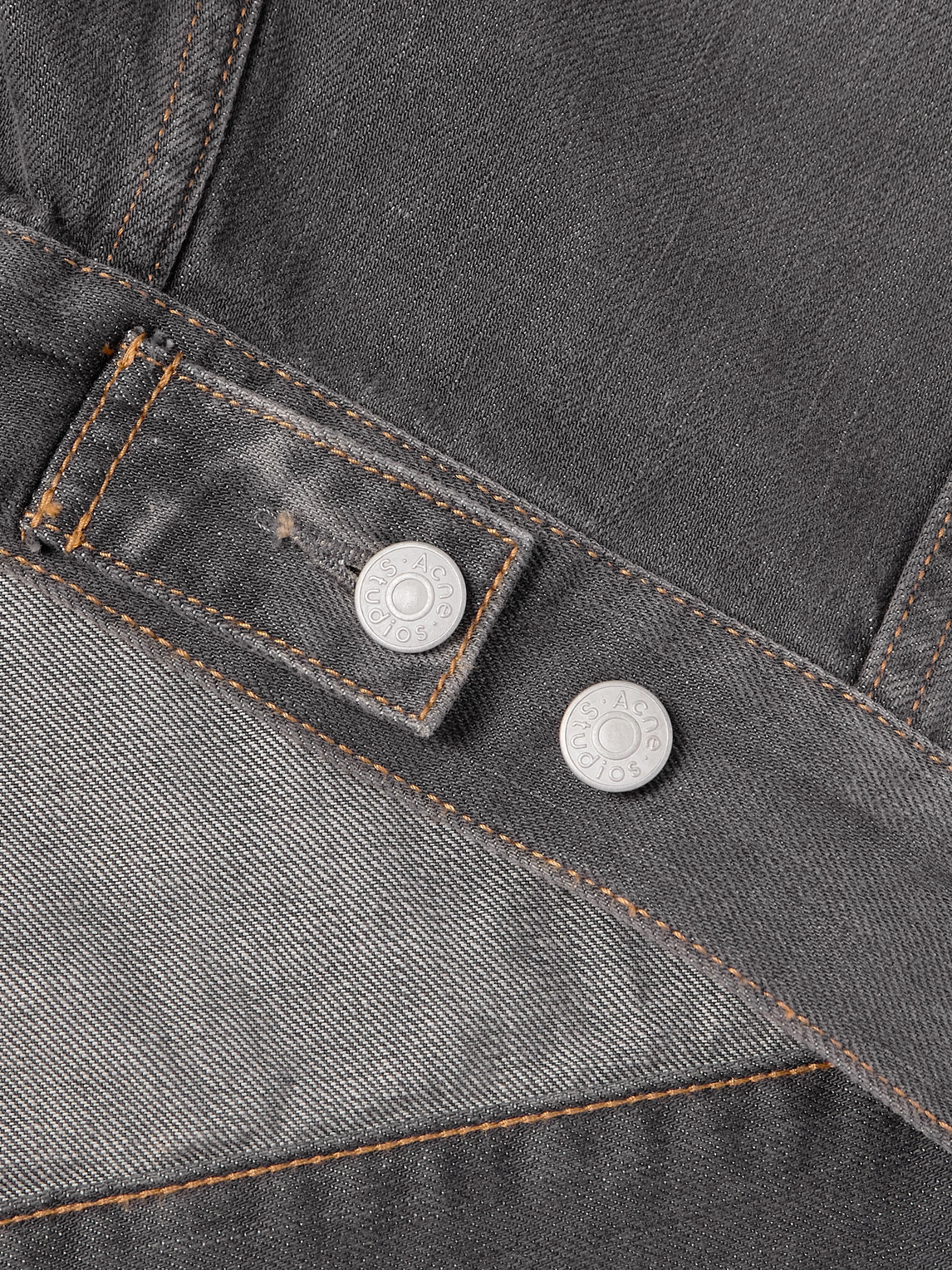Acne Studios Robert U Oversized Organic Denim Jacket In Gray