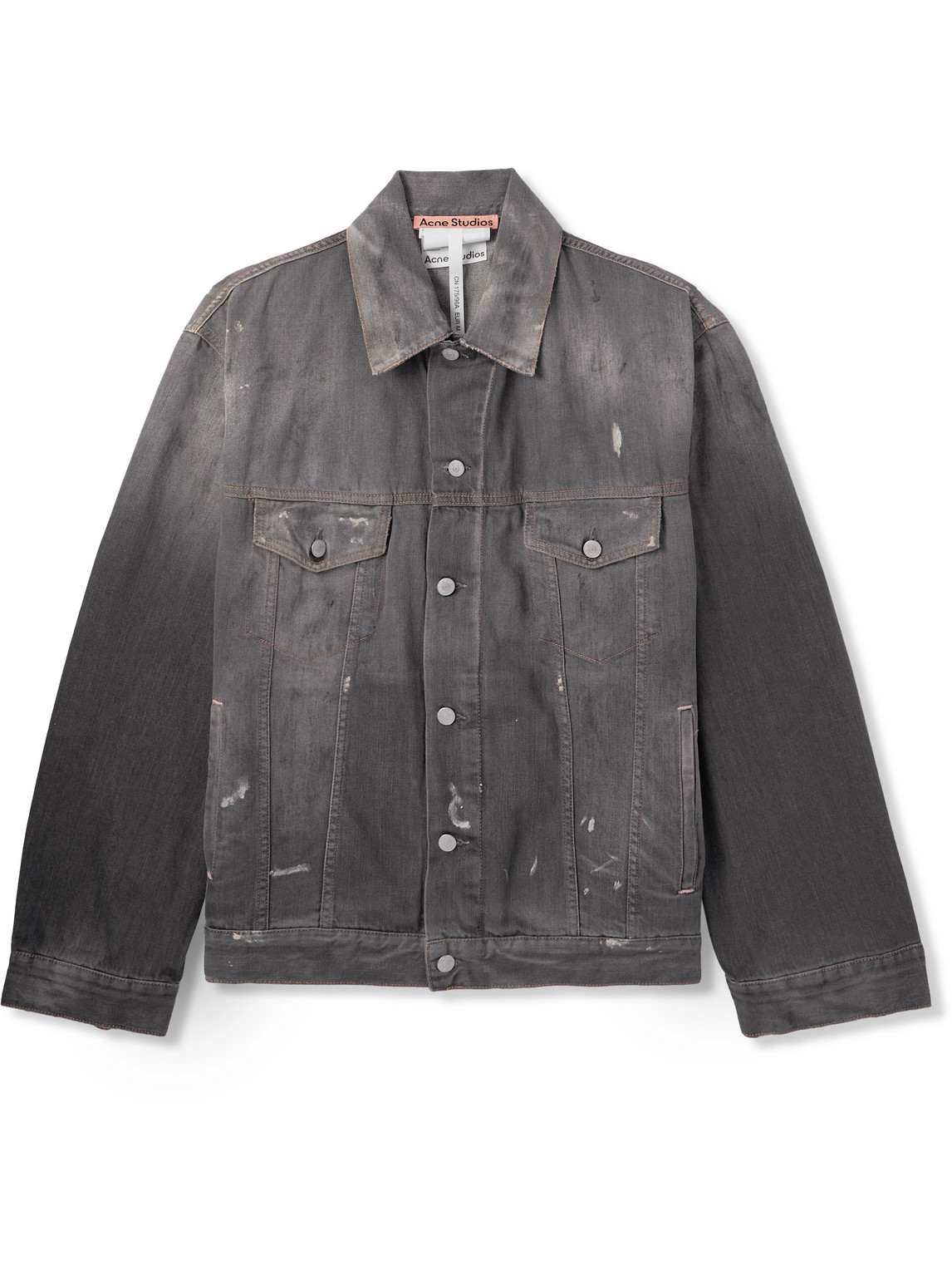 Acne Studios Robert U Oversized Organic Denim Jacket In Gray