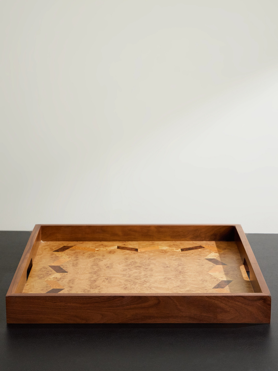 Leto Burl Walnut Tray