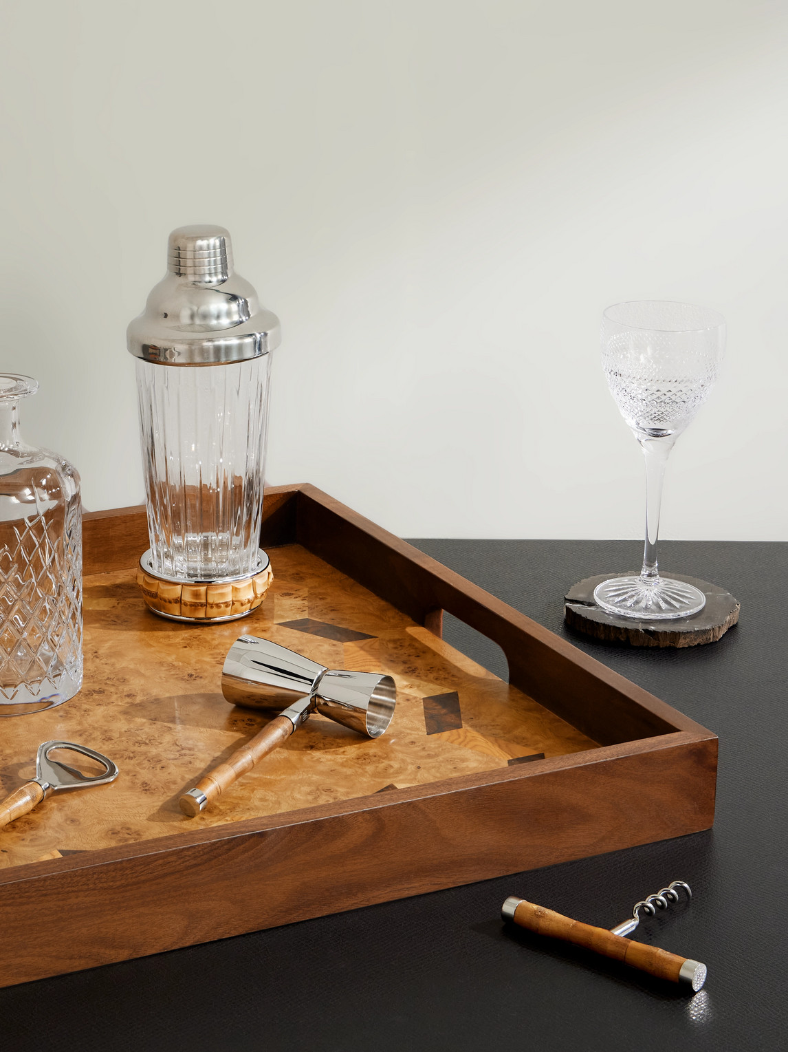 Leto Burl Walnut Tray — 2