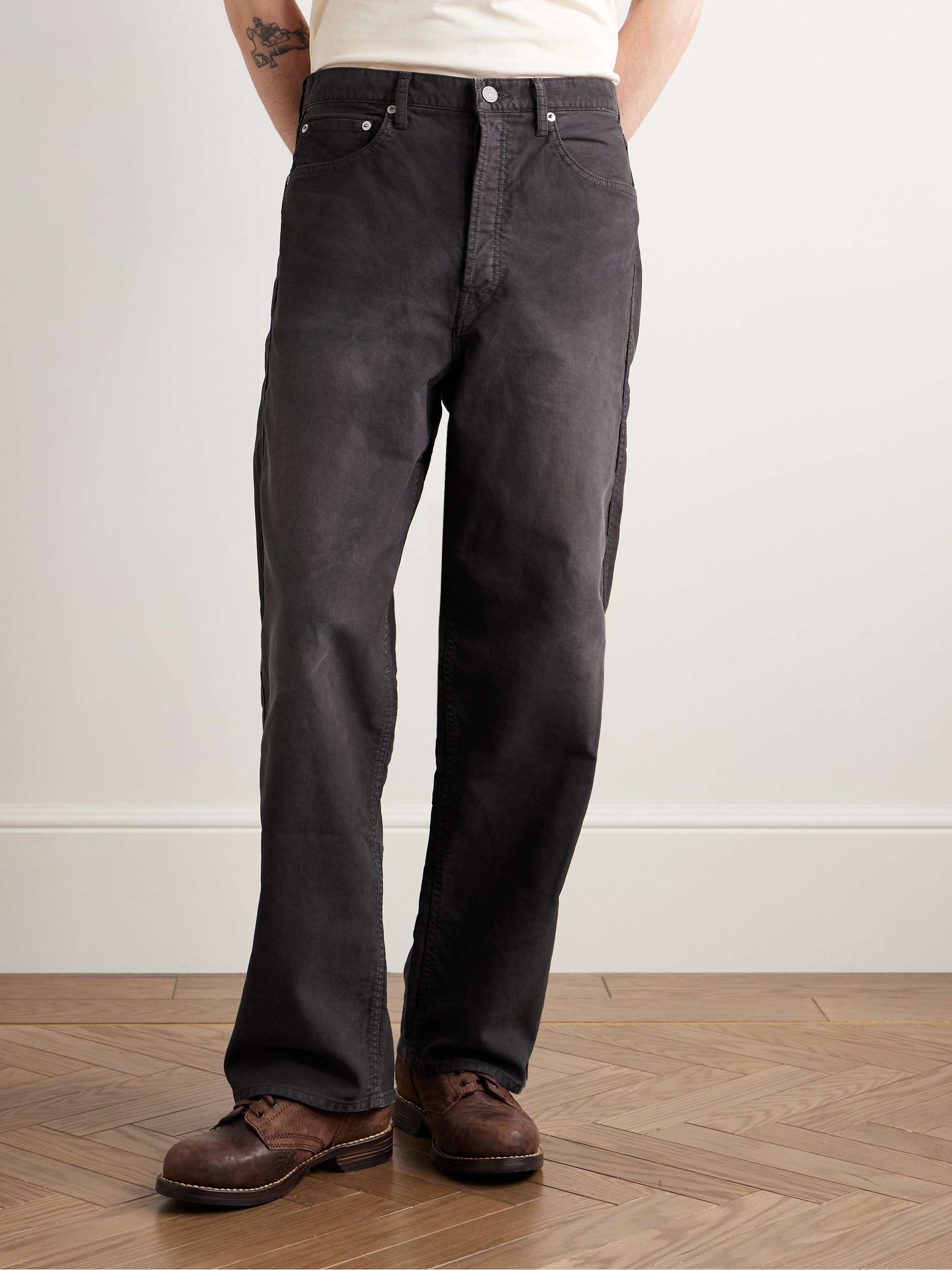 VISVIM Fluxus 01 Slim-Fit Straight-Leg Garment-Dyed Cotton VISVIM Fluxus 01 Slim-Fit Straight-Leg Garment-Dyed Cotton