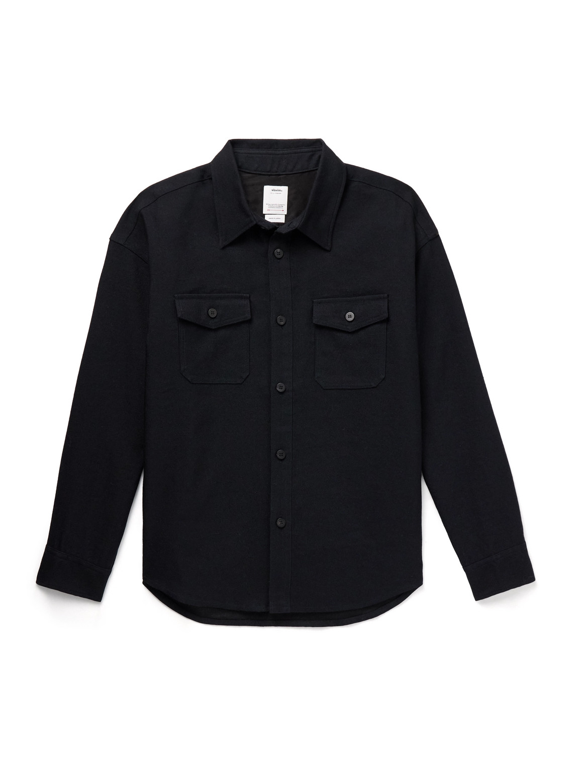 Visvim Wool And Linen-blend Overshirt In Blue