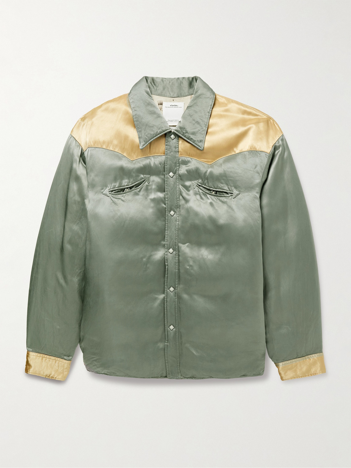 Visvim Panelled Padded Satin Down Jacket - Men