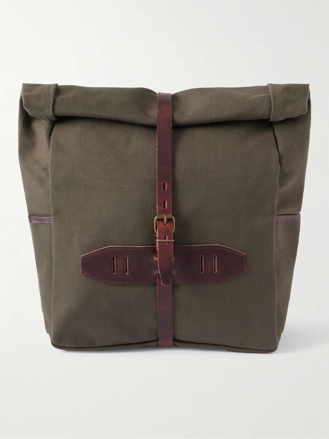Jamy Leather-Trimmed Canvas Backpack