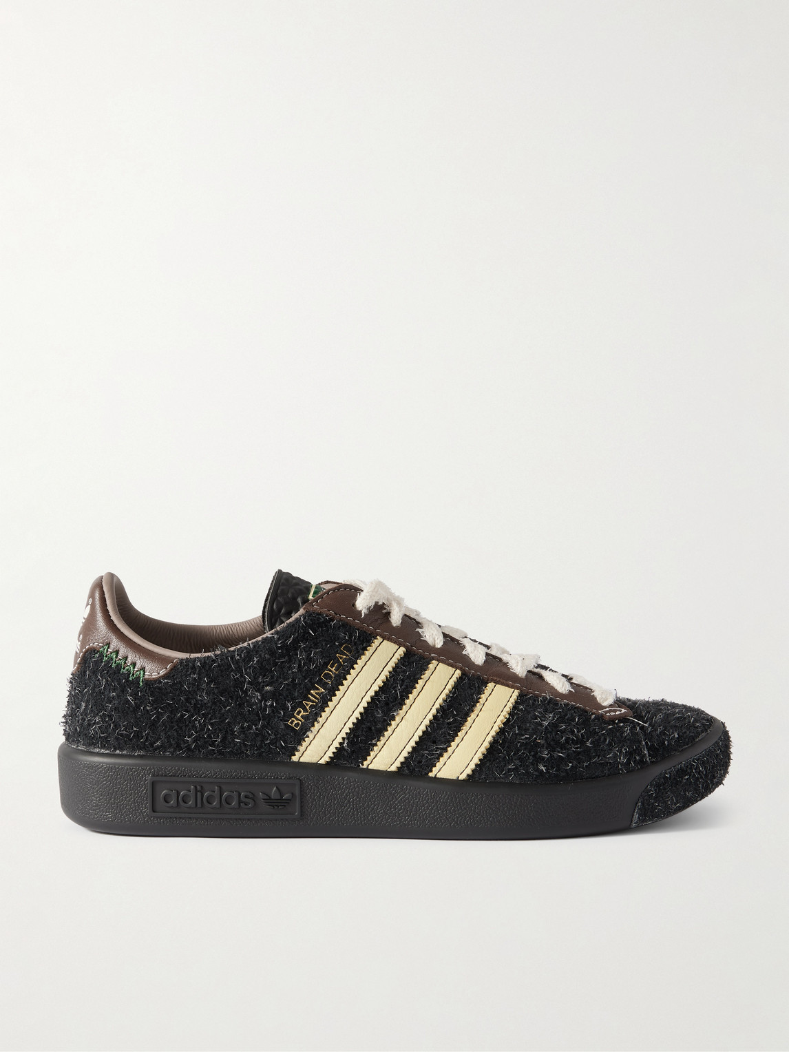 + Brain Dead Forest Hills Leather-Trimmed Textured-Suede Sneakers