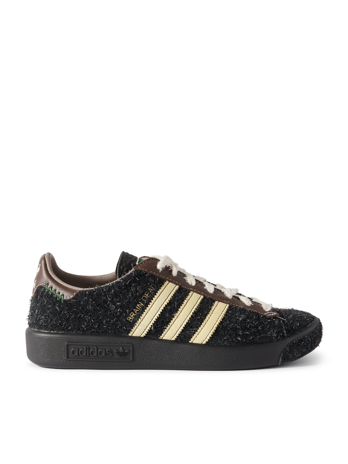 Adidas Originals Brain Dead Forest Hills Leather-trimmed Textured-suede Sneakers In Green