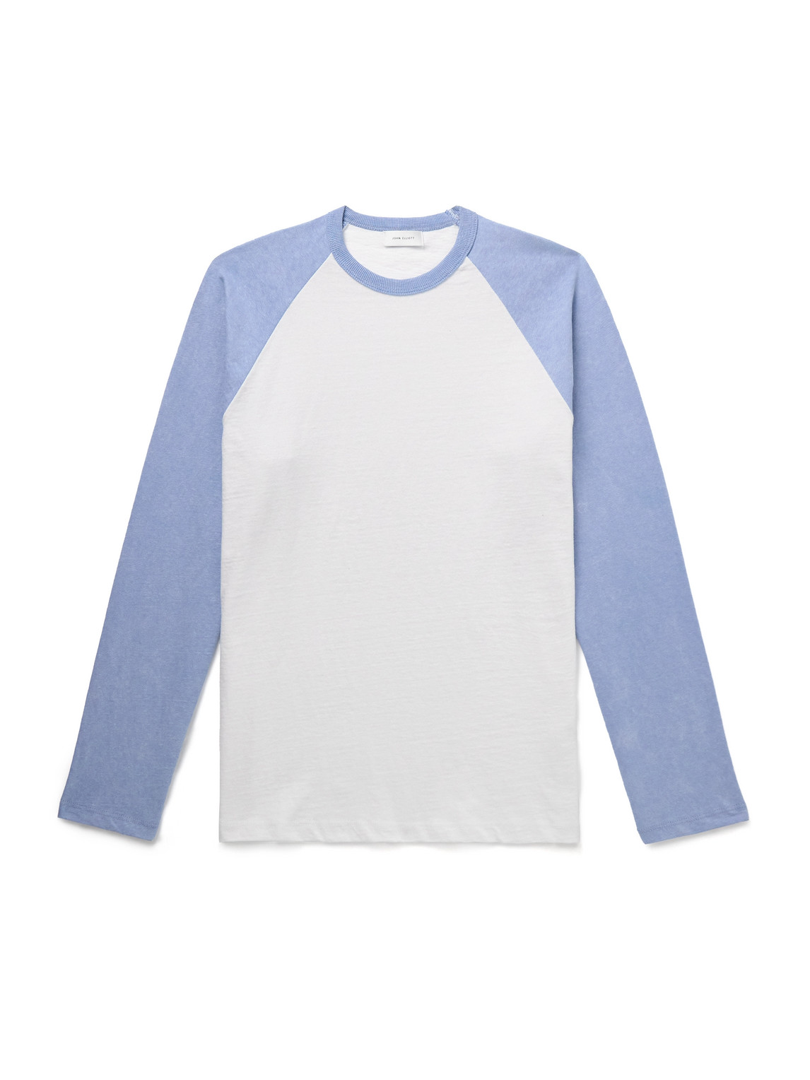 John Elliott Baseball Colour-block Cotton-jersey T-shirt In White