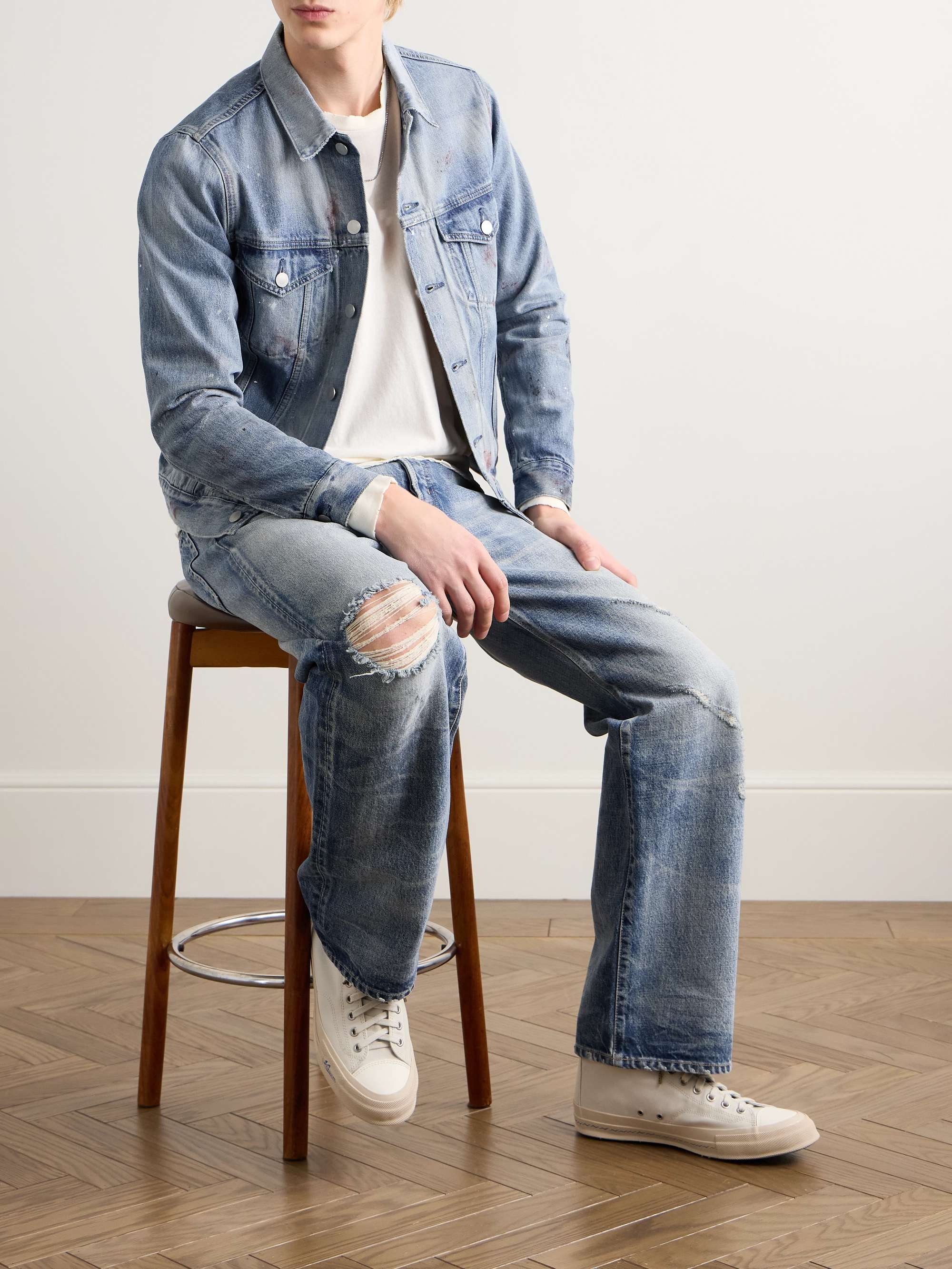 JOHN ELLIOTT Thumper Type III Distressed Paint-Splattered JOHN ELLIOTT Thumper Type III Distressed Paint-Splattered