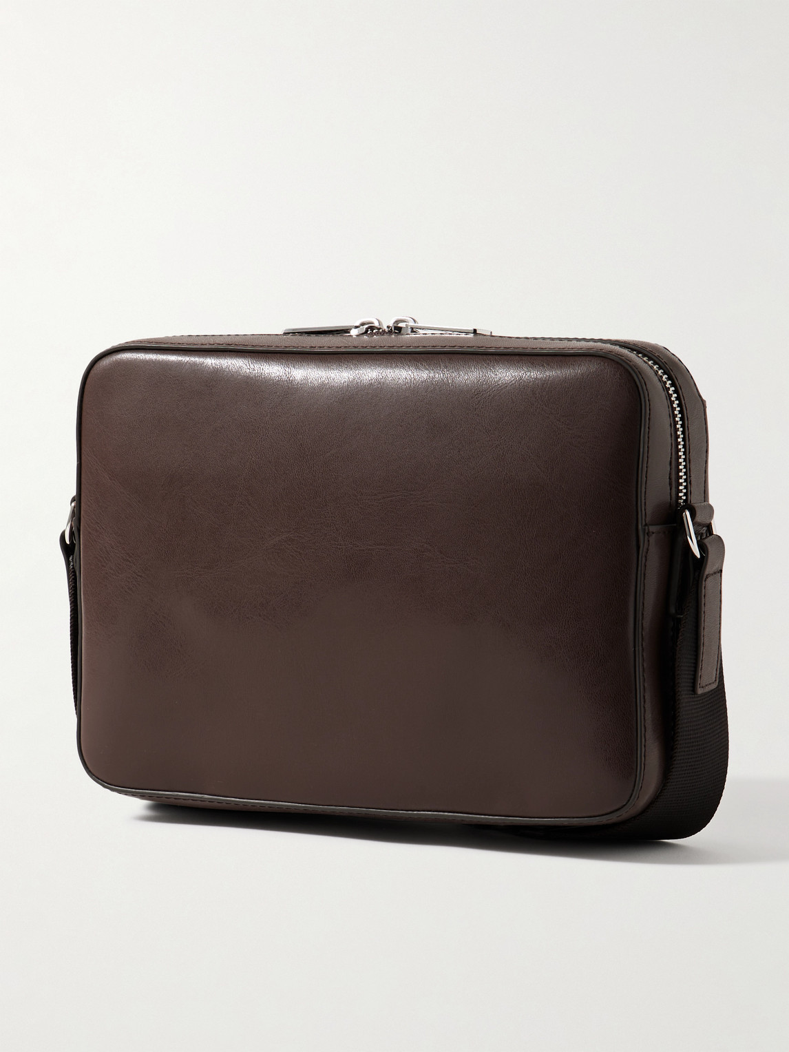 Paul Smith Leather Messenger Bag In Brown