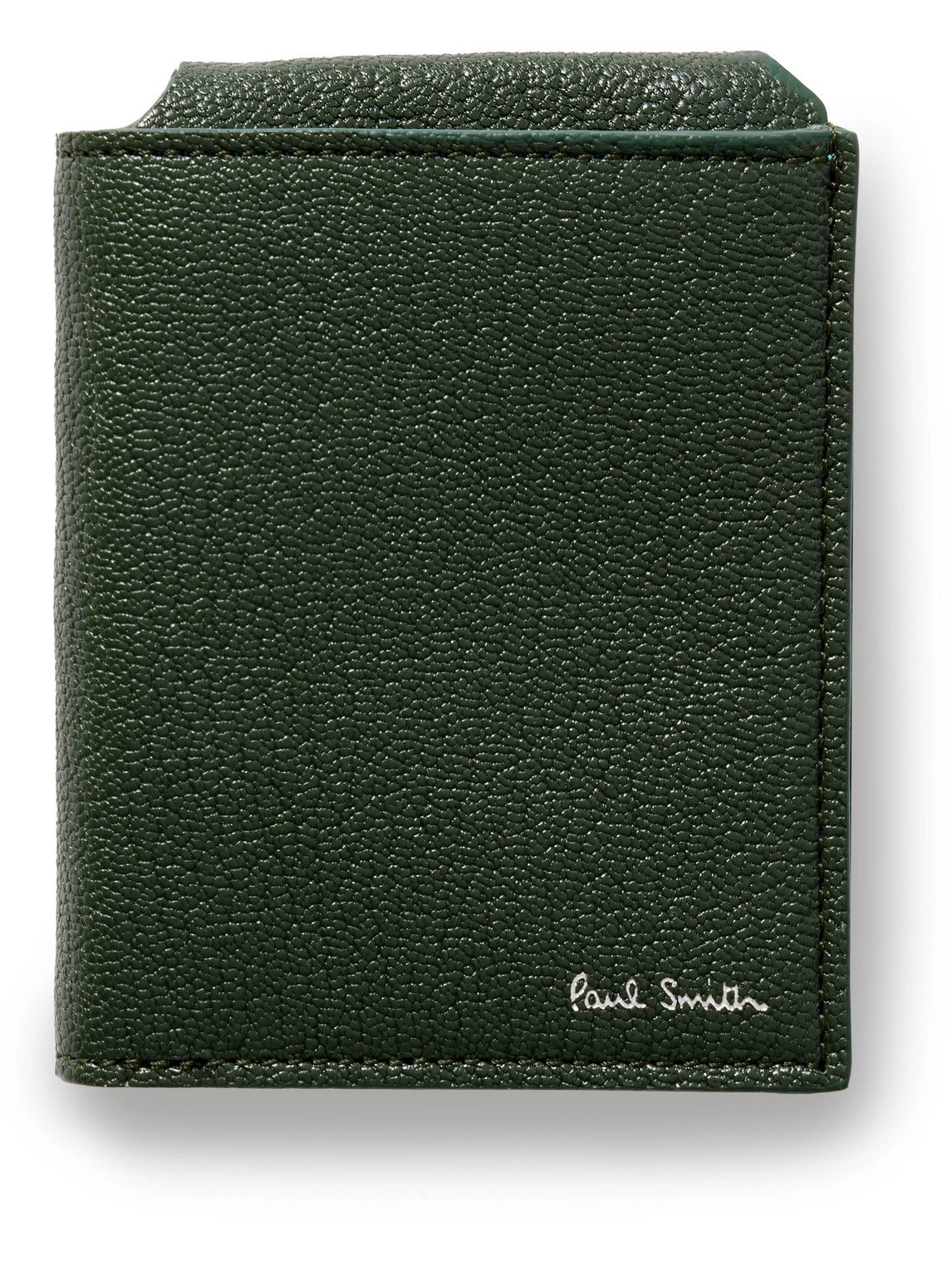 Paul Smith Full-grain Leather Billfold Wallet In Green