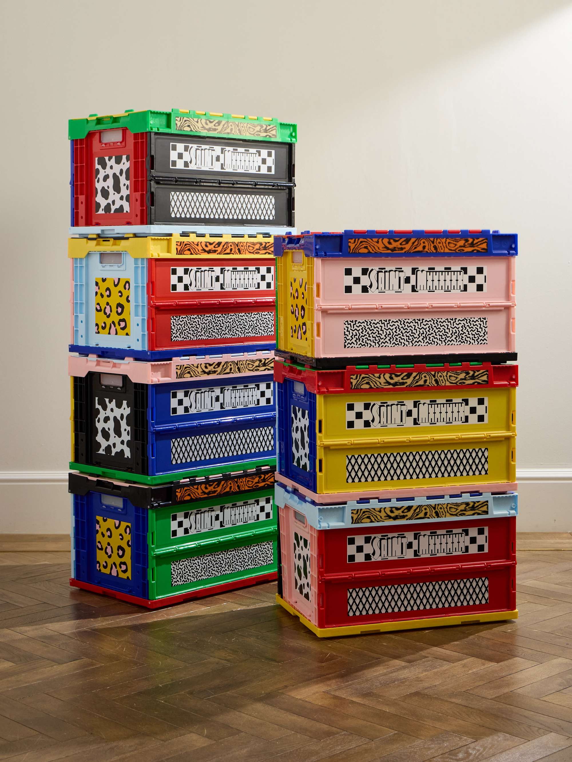 SAINT MXXXXXX Seven-Pack Foldable Logo-Print PVC Storage SAINT MXXXXXX Seven-Pack Foldable Logo-Print PVC Storage