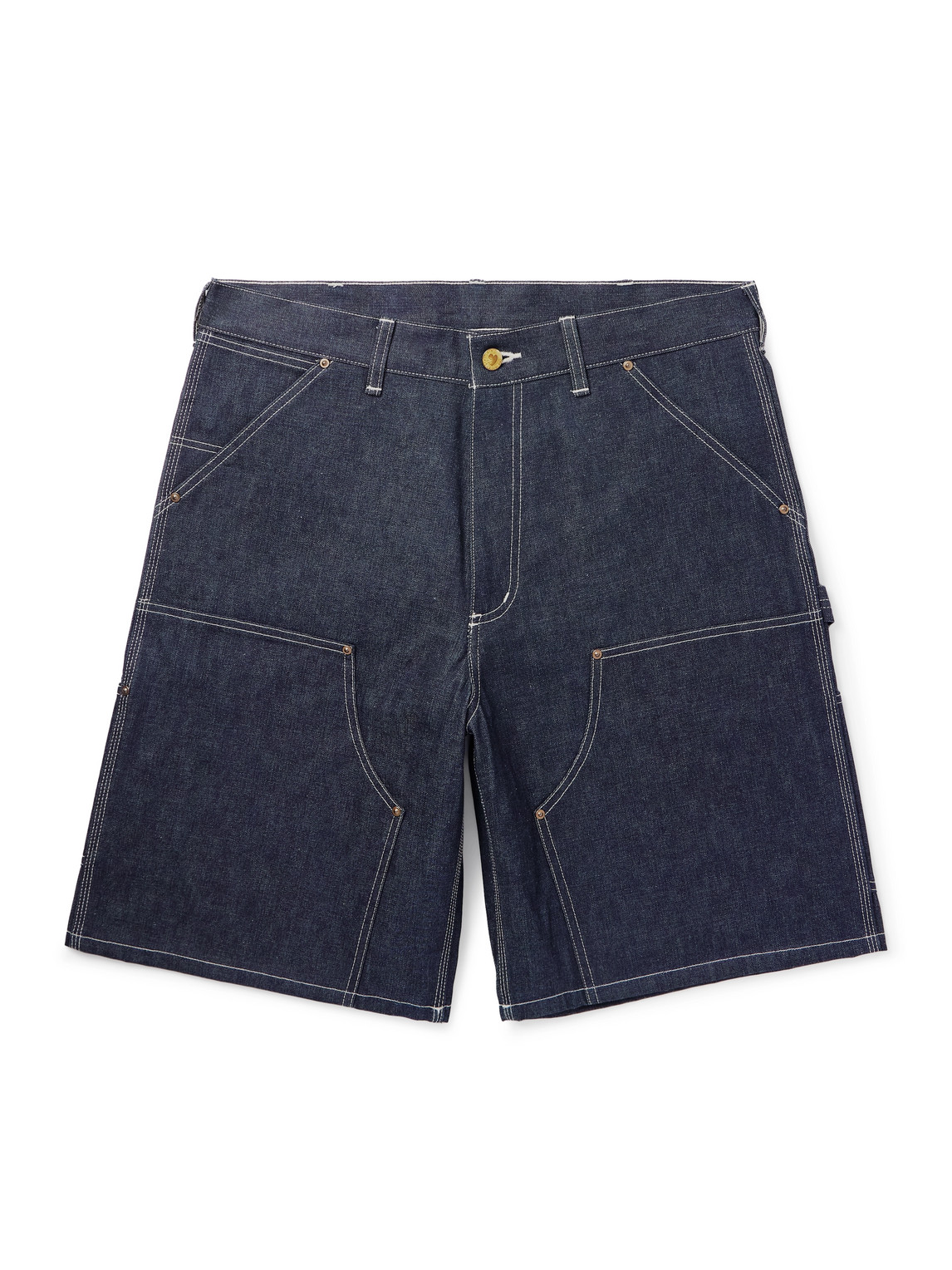 Straight-Leg Logo-Appliquéd Denim Shorts