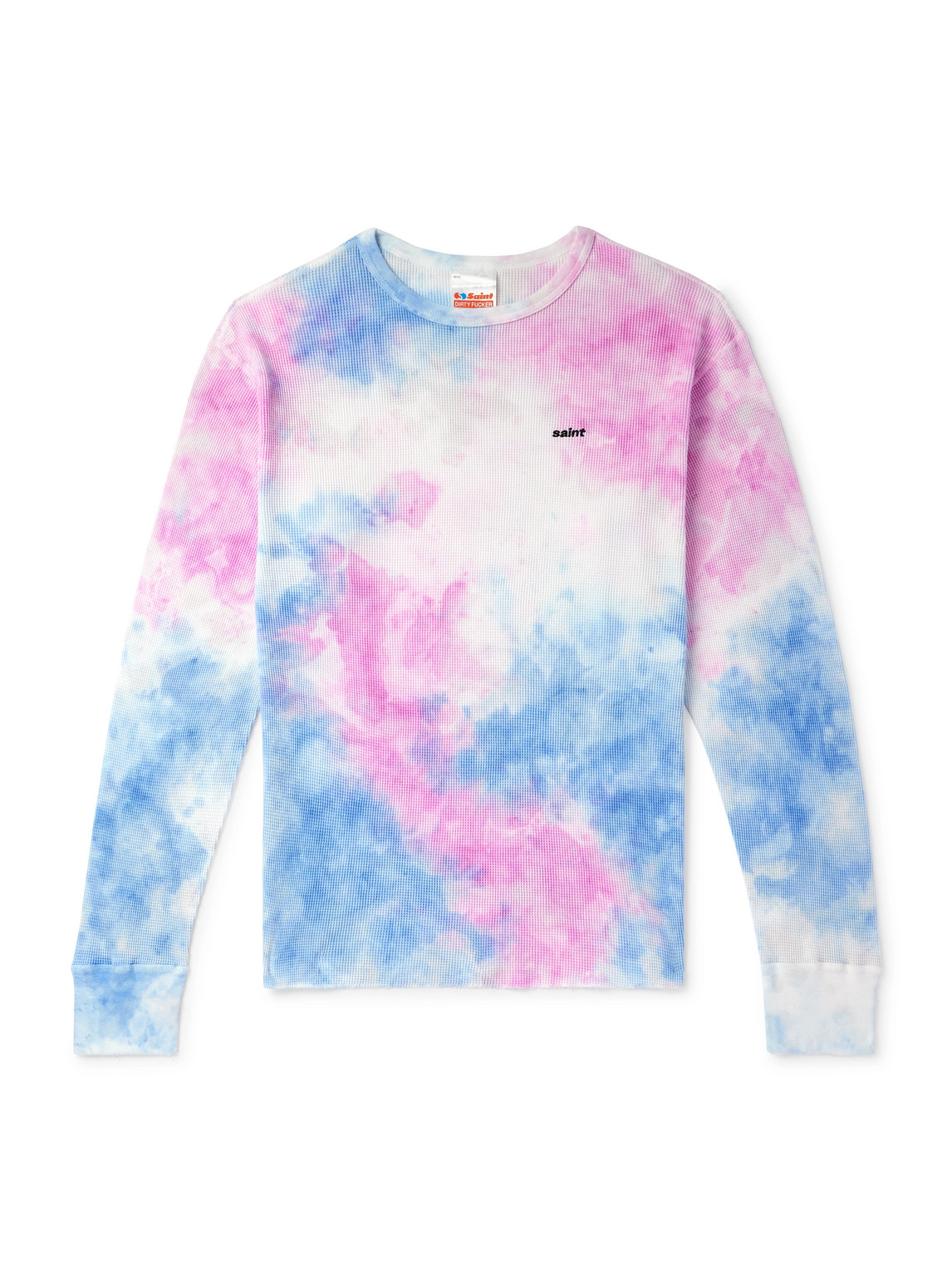 Slim-Fit Logo-Embroidered Tie-Dyed Waffle-Knit Cotton T-Shirt
