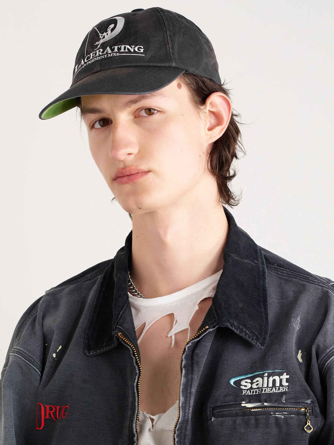 Saint Mxxxxxx Embroidered Cotton-twill Baseball Cap