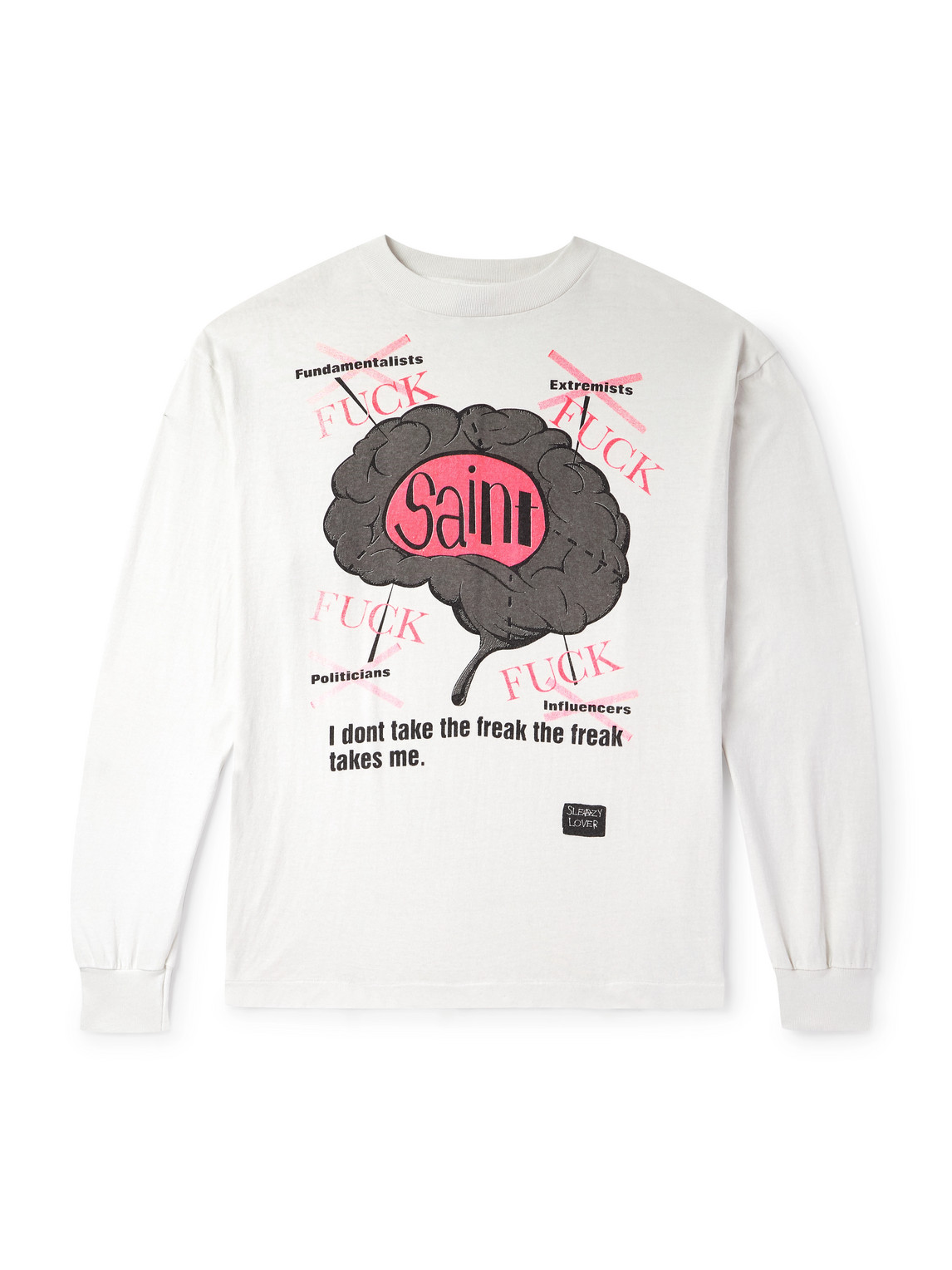 Saint Brain Logo-Print Cotton-Jersey T-Shirt