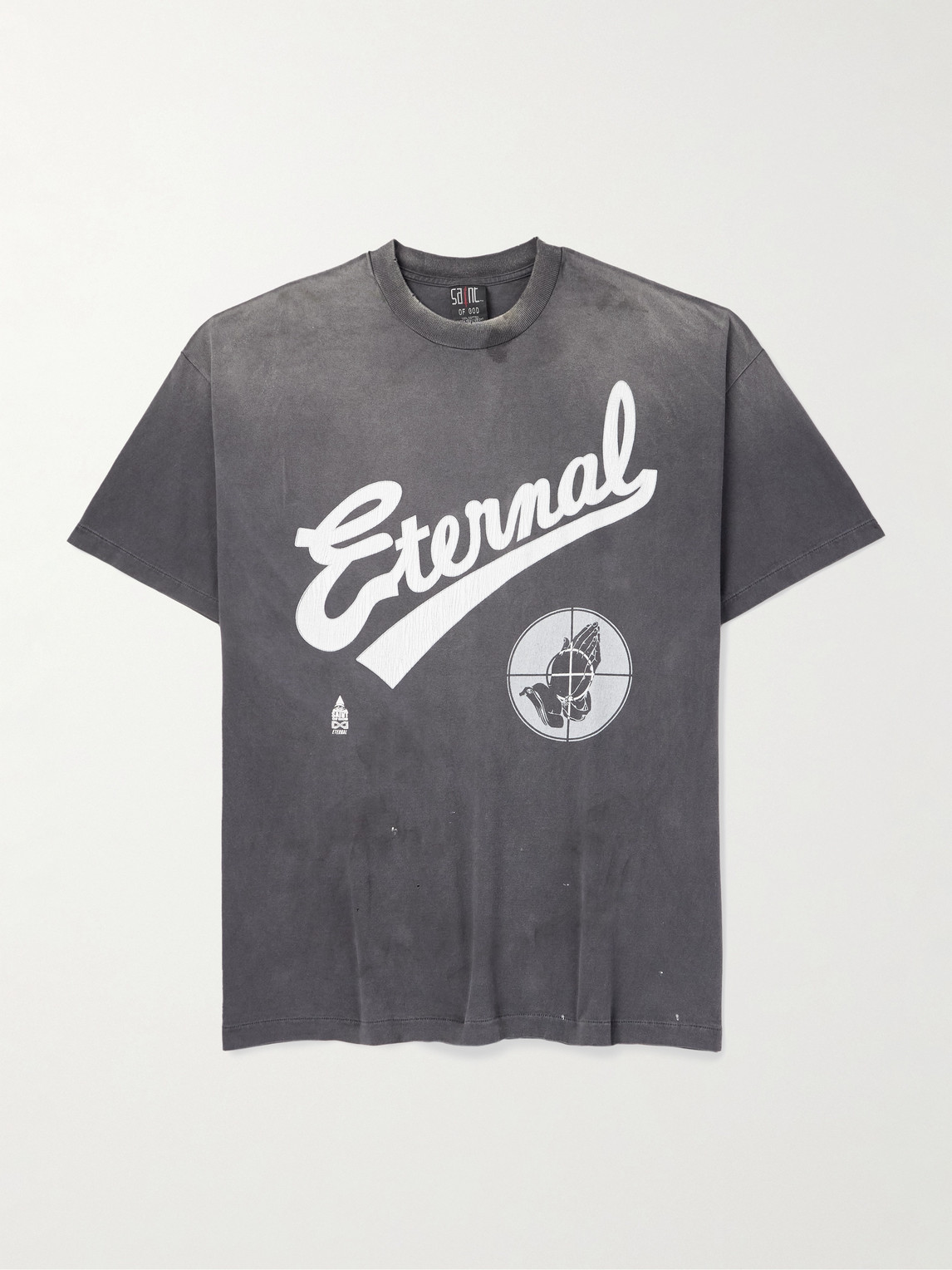 + Fear of God Distressed Printed Cotton-Jersey T-Shirt