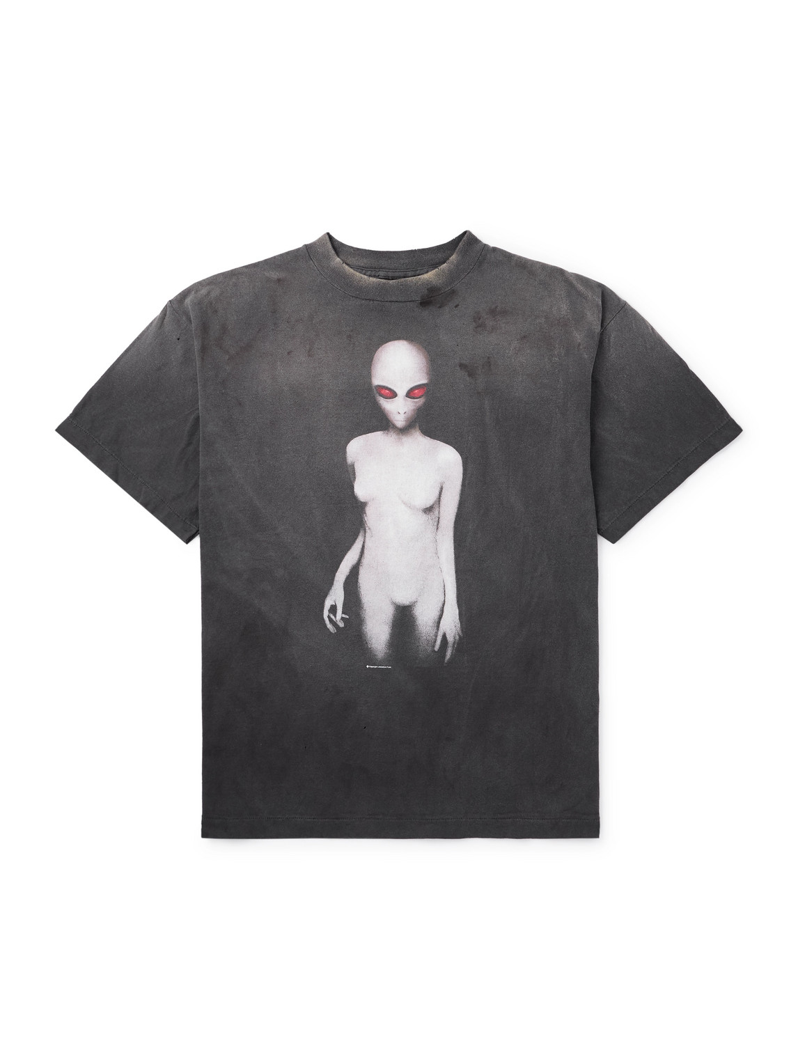 Distressed Printed Cotton-Jersey T-Shirt