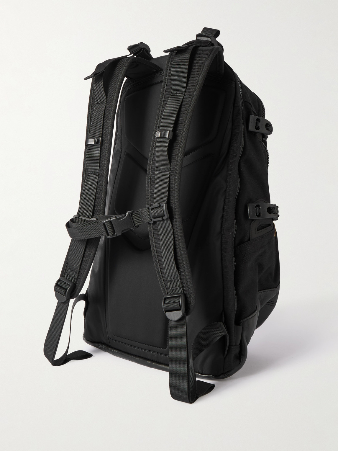 Shop Visvim 20l Leather-trimmed Cordura® Backpack In Black