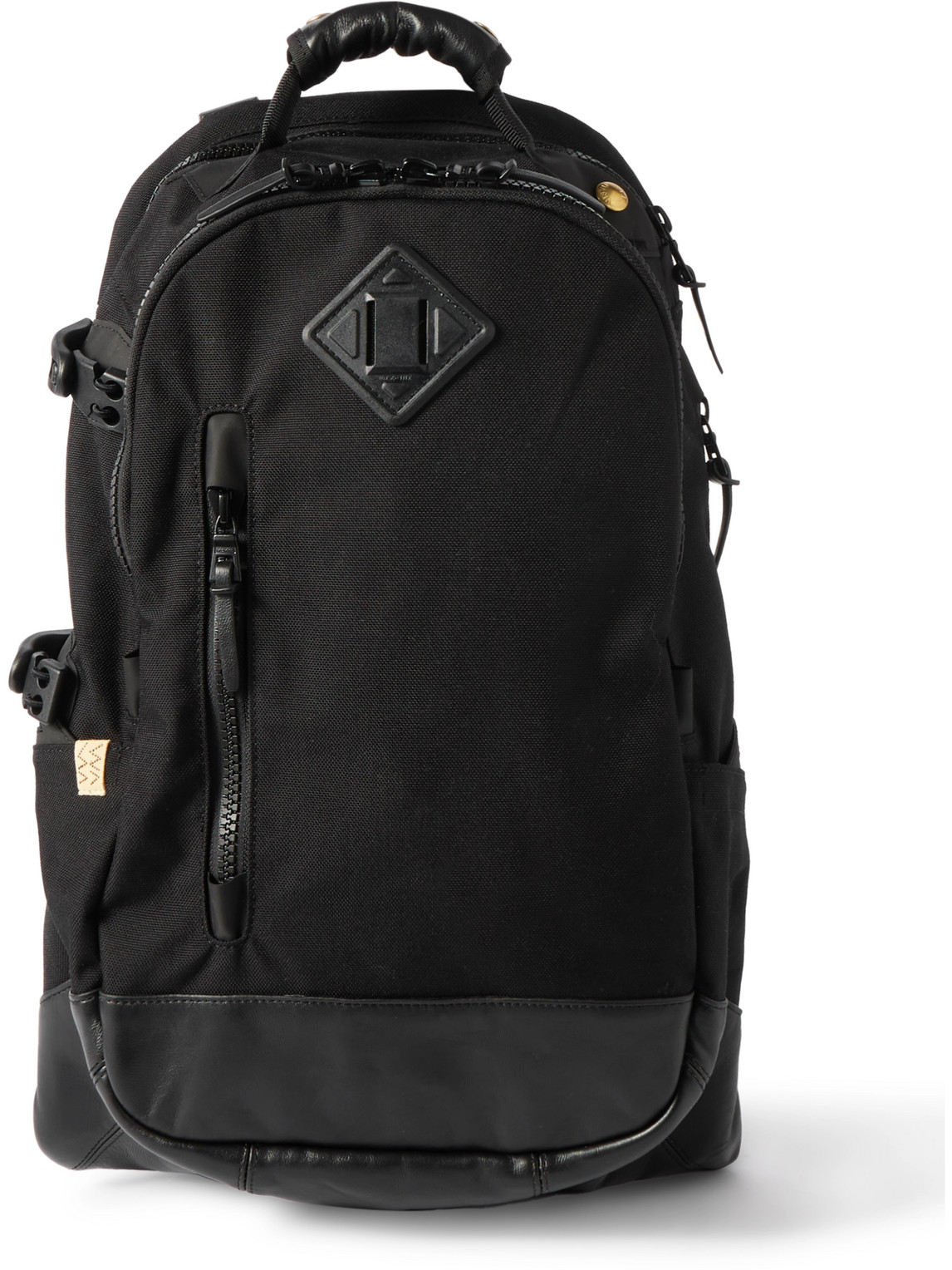 Visvim 20l Leather-trimmed Cordura® Backpack In Black