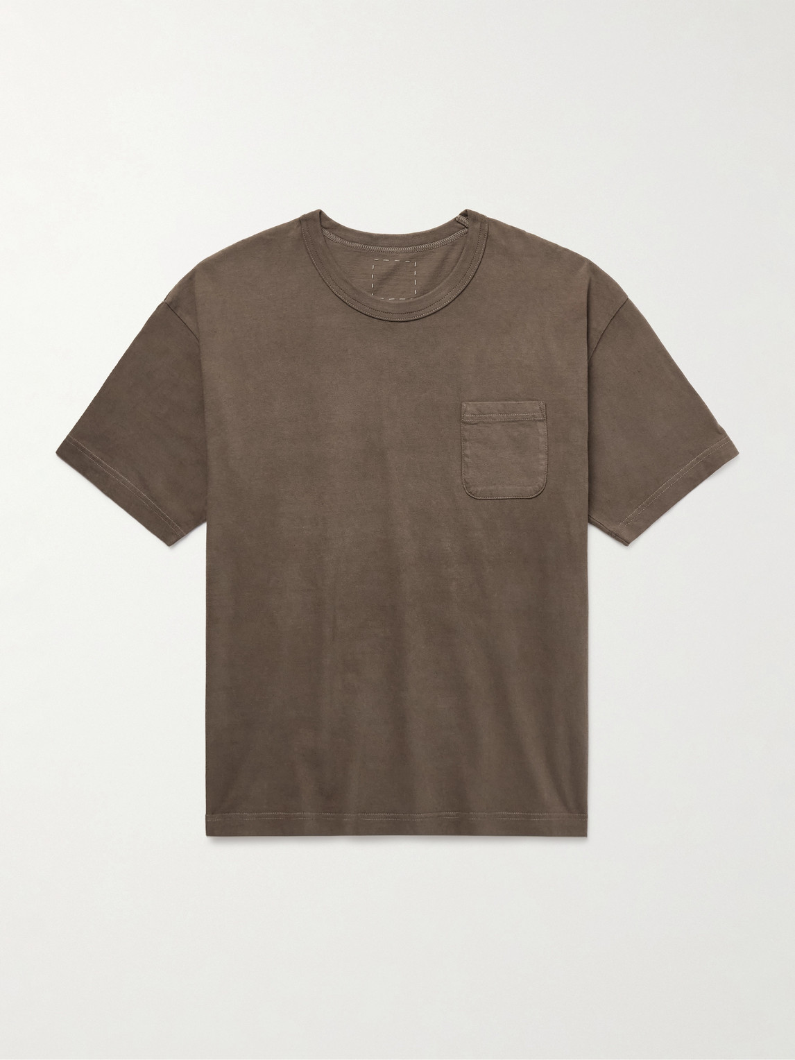 Visvim Jumbo Garment-dyed Cotton-jersey T-shirt In Brown