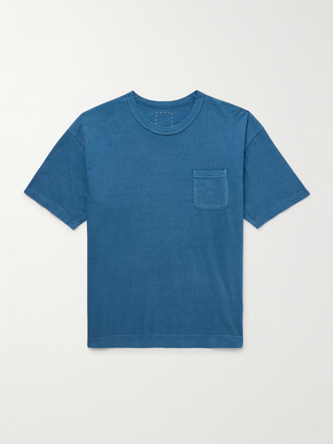Visvim Jumbo Garment-dyed Cotton-jersey T-shirt In Blue
