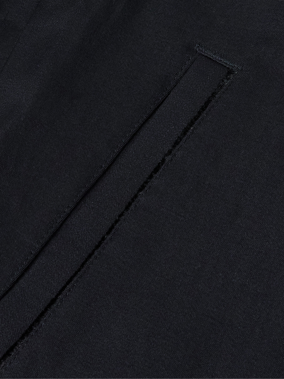Visvim Mayfield Velour-trimmed Wool And Linen-blend Bomber Jacket In Blue