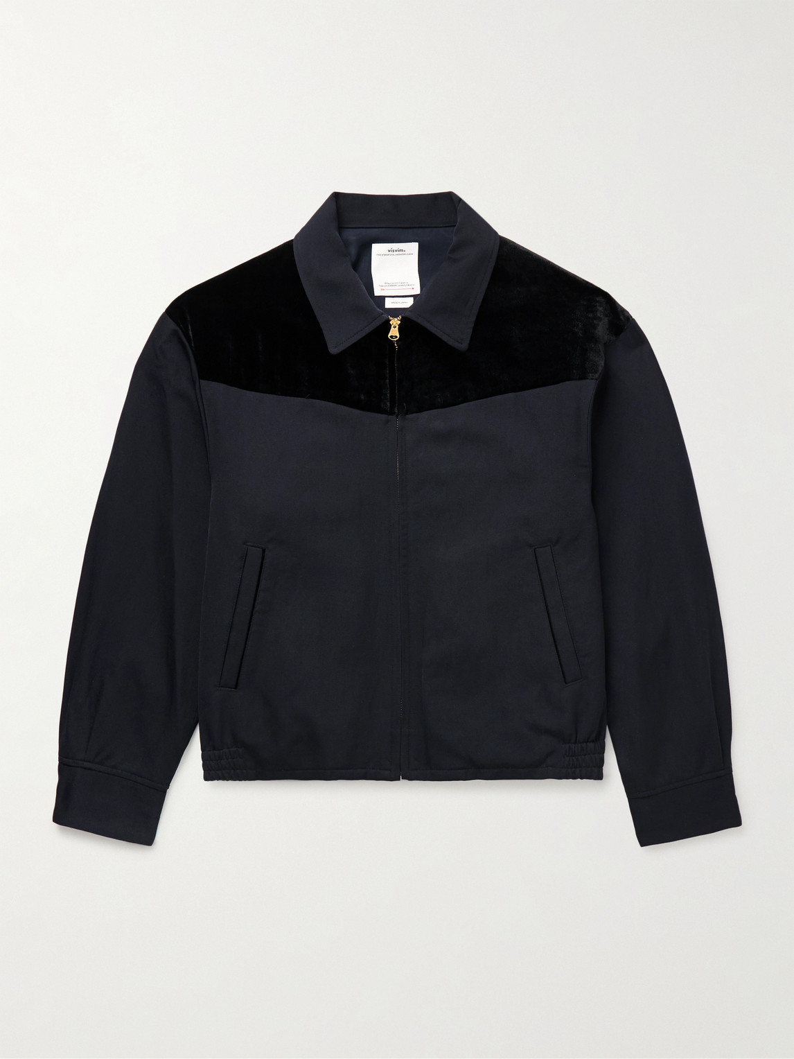 Visvim Mayfield Velour-Trimmed Wool and Linen-Blend Bomber Jacket - Men