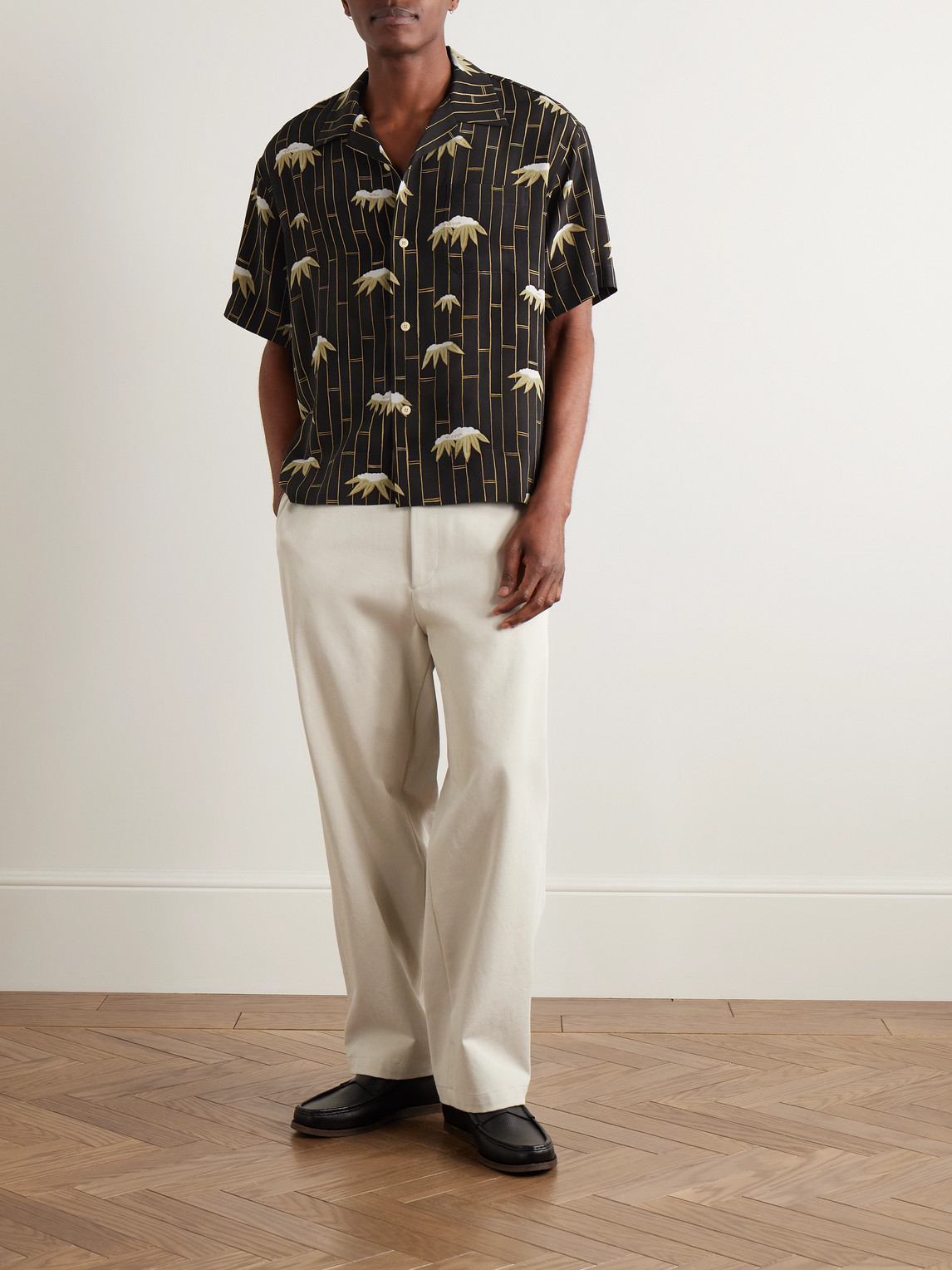 Visvim Copa Camp-collar Printed Silk Shirt In Multi