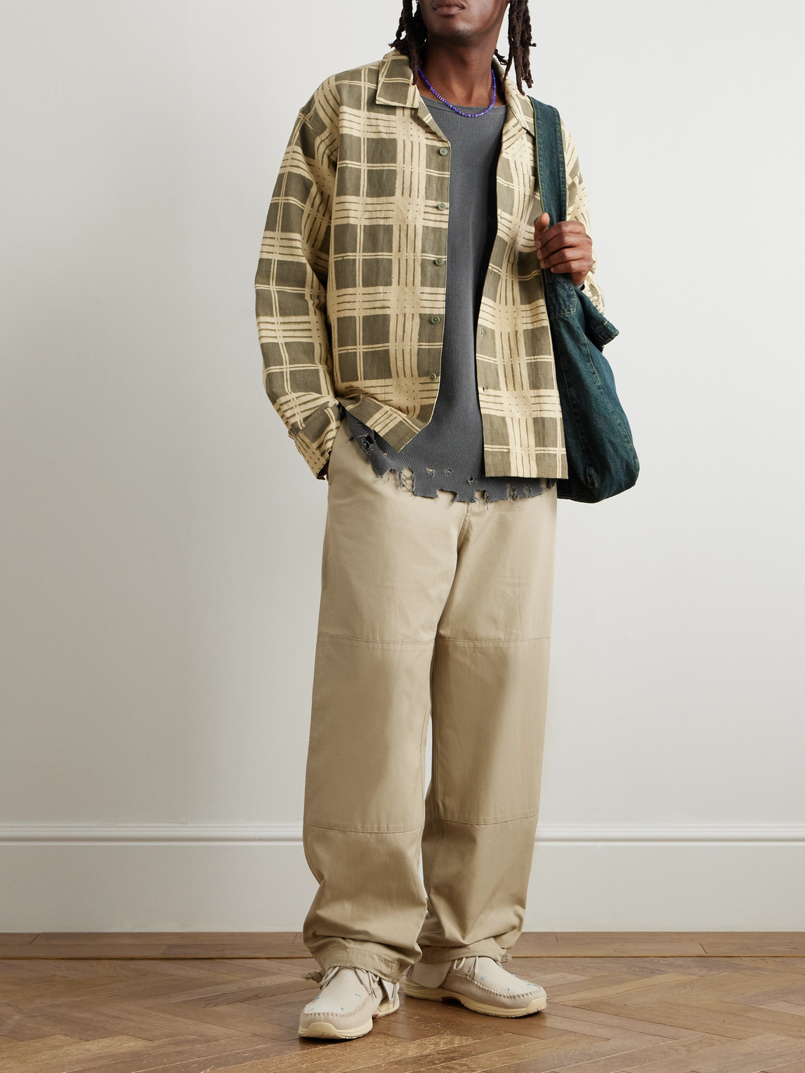 Visvim Sharma Straight-leg Cotton-twill Drawstring Chinos In Brown
