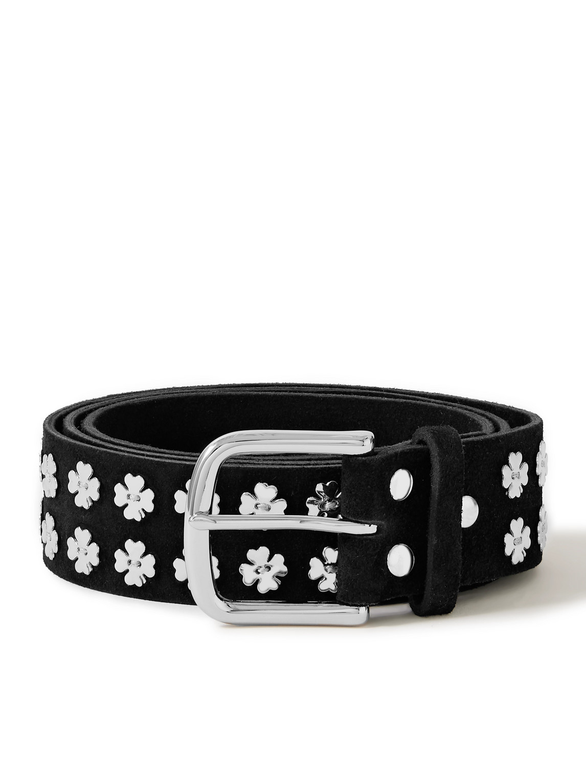 BODE CLOVER 4CM EMBELLISHED SUEDE BELT