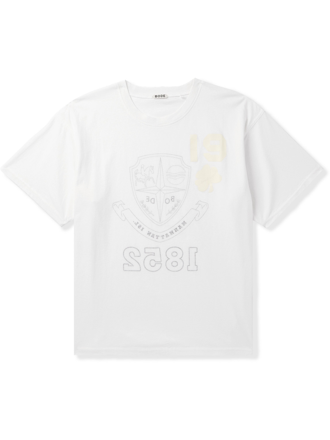 Cropped Reversible Printed Cotton-Jersey T-Shirt