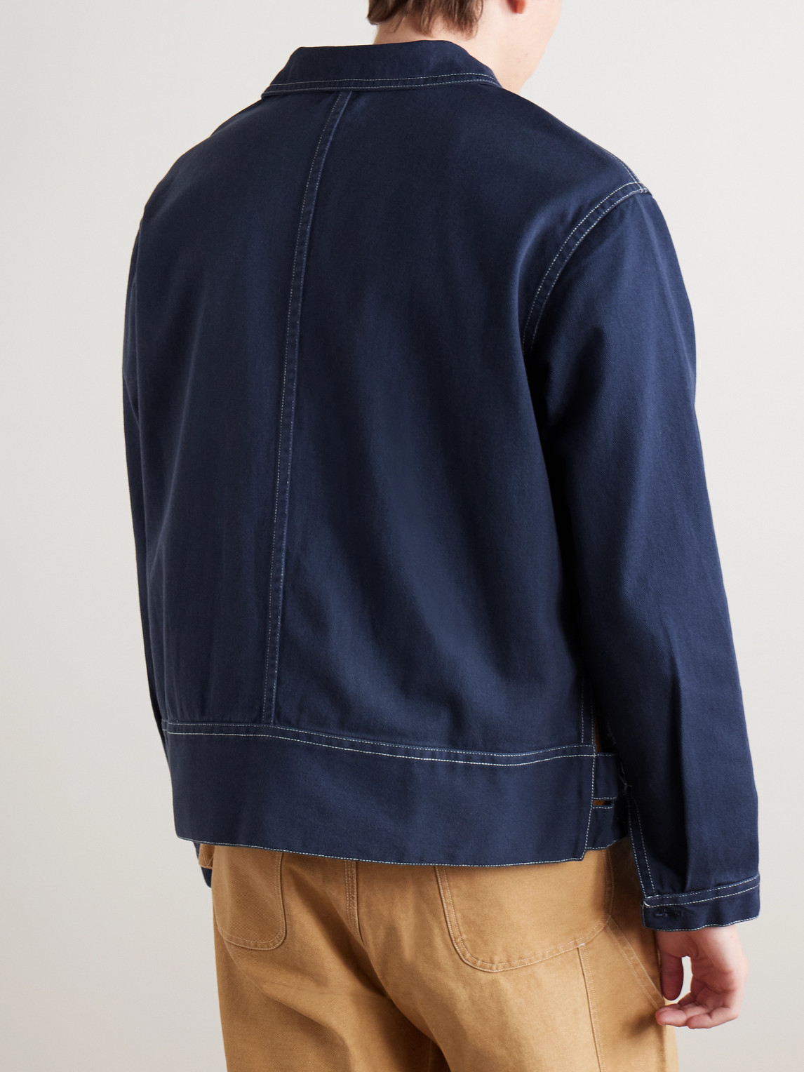 Bode Knolly Brook Side Tab Jacket In Blue