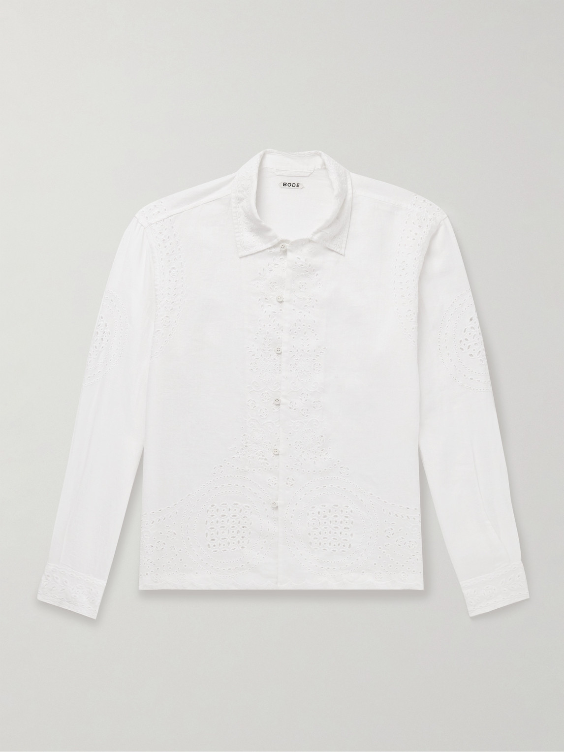 BODE Belvoir Broderie Anglaise Linen hirt - Men