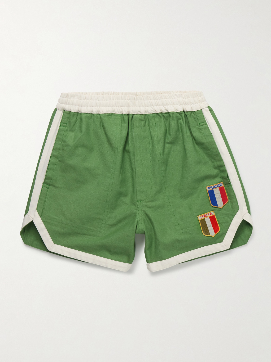 BODE Euro traight-Leg Appliquéd Cotton-Twill horts - Men