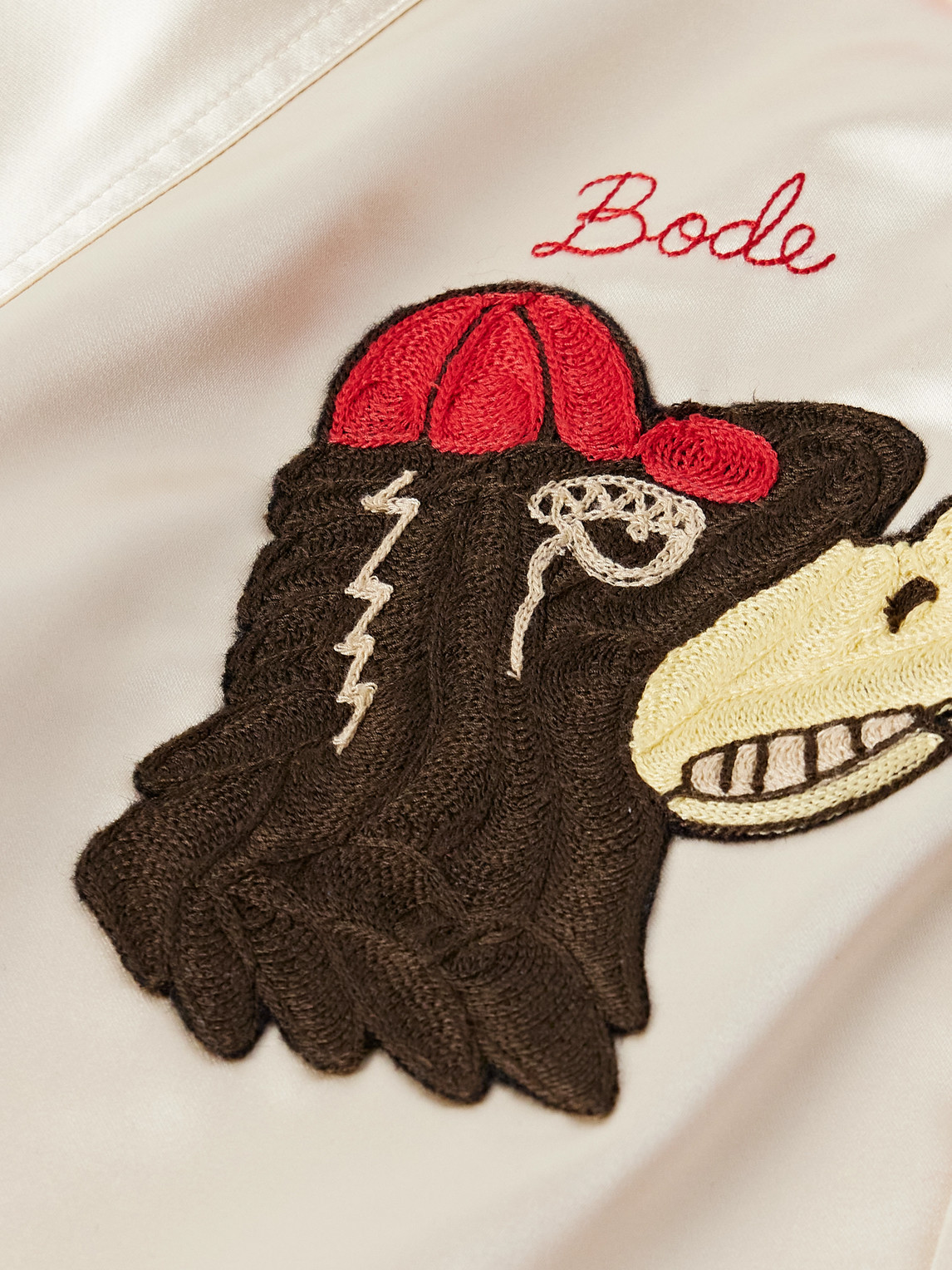 Bode Redtail Baseball Shirt In Neutrals