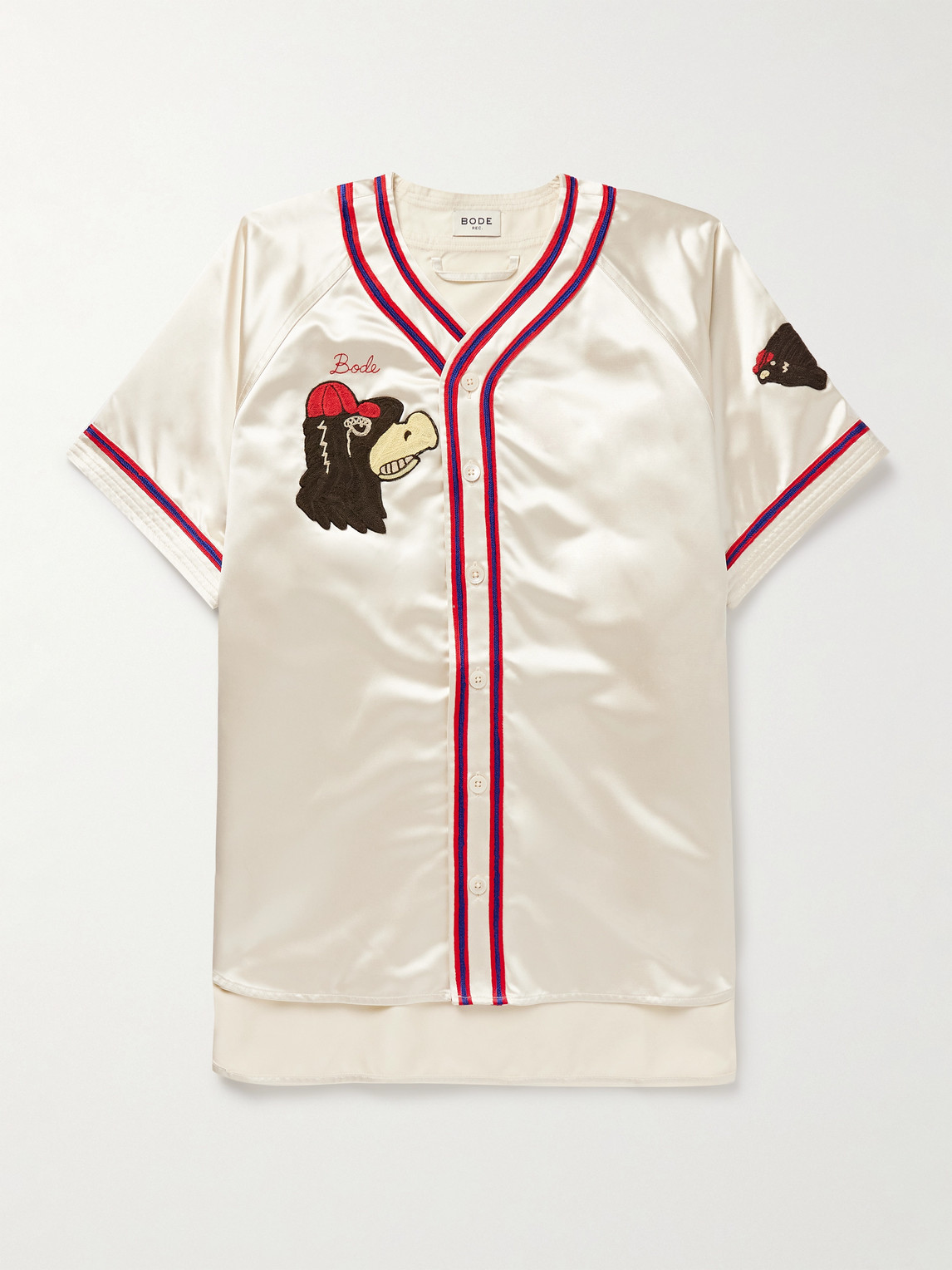Bode Redtail Baseball Shirt In Neutrals