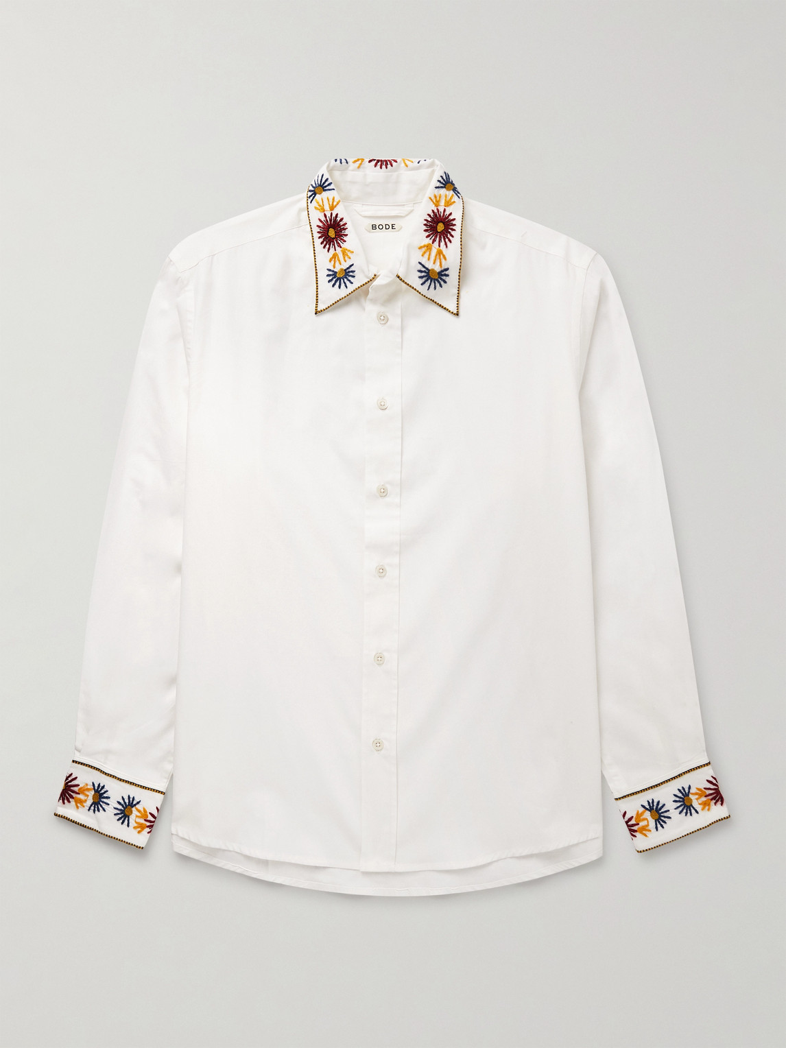 BODE Candyfloss Embroidered Cotton Oxford Shirt - Men