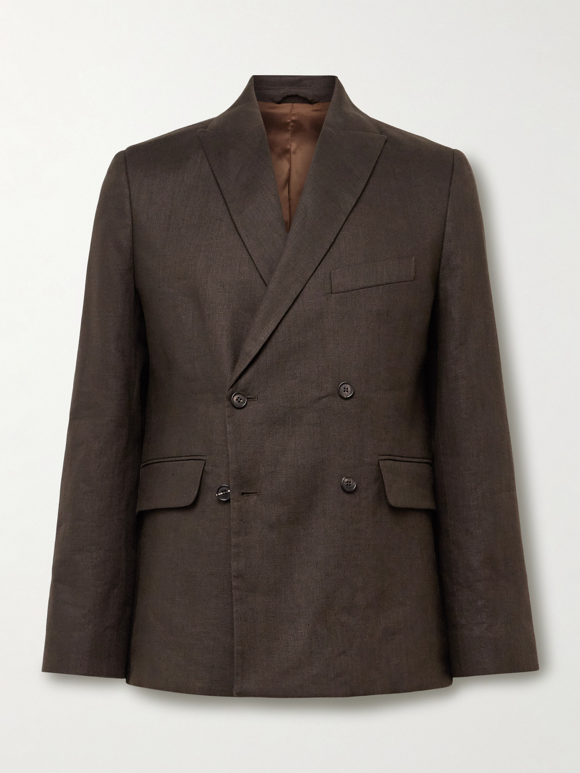 BODE Double-Breasted Linen Suit Jacket - Men