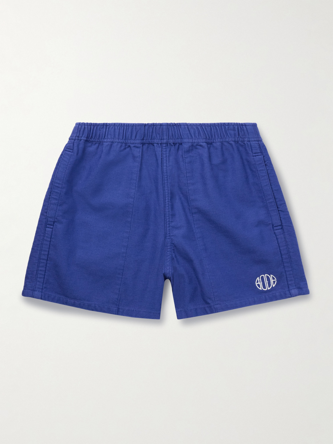 BODE Field traight-Leg Logo-Embroidered Cotton-Twill horts - Men