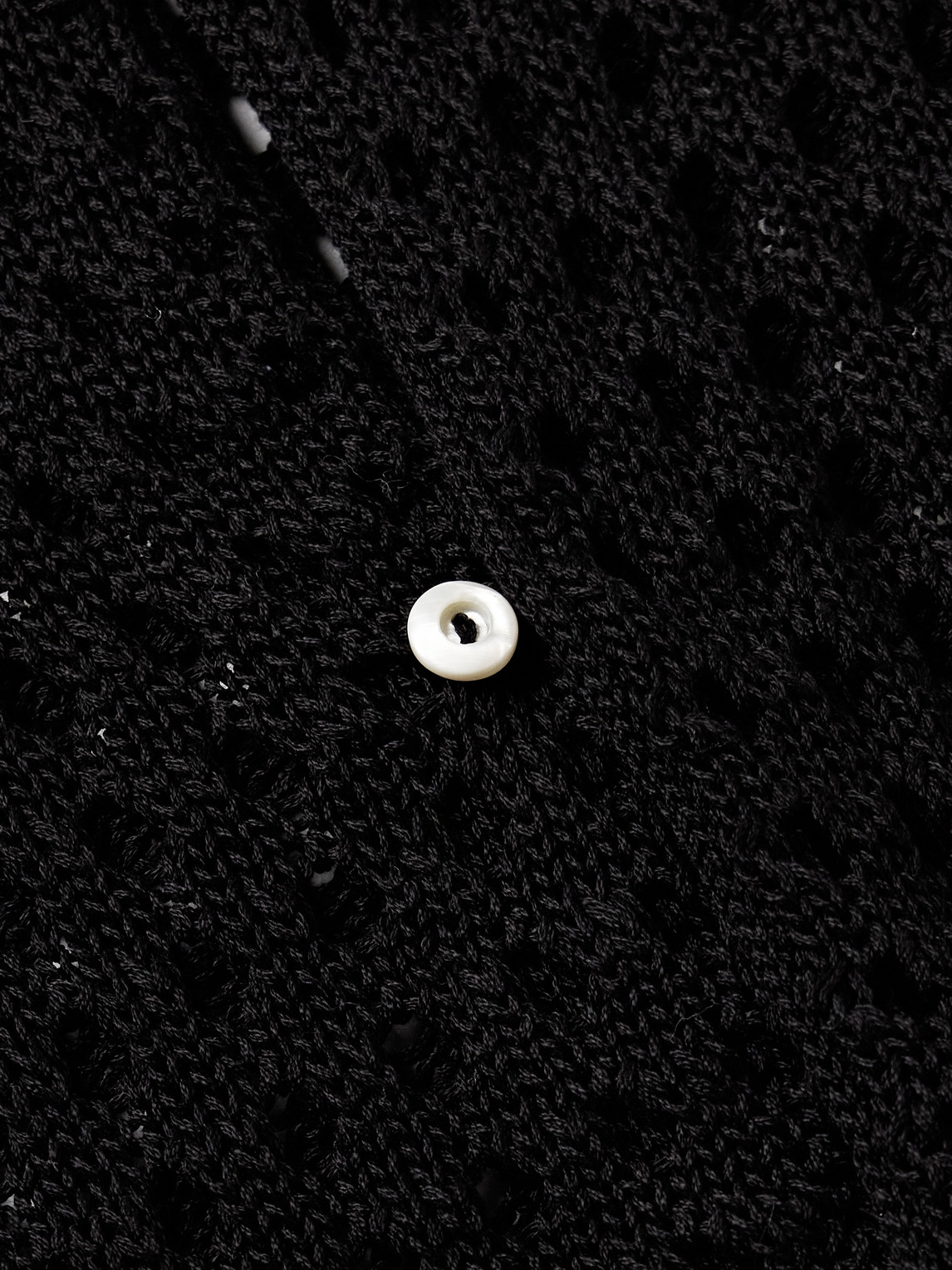  Bode - Blossom Tasselled Crocheted Pima Cotton Shirt - Men - Black - Xs 