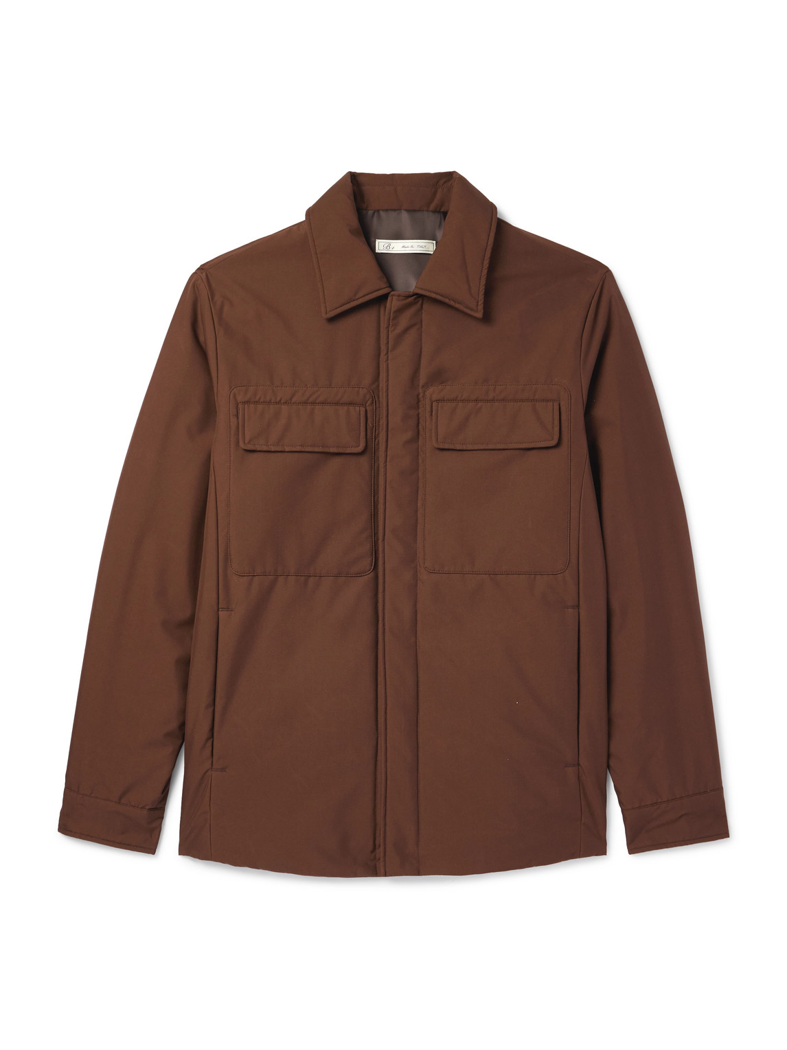 Padded Silk Shirt Jacket