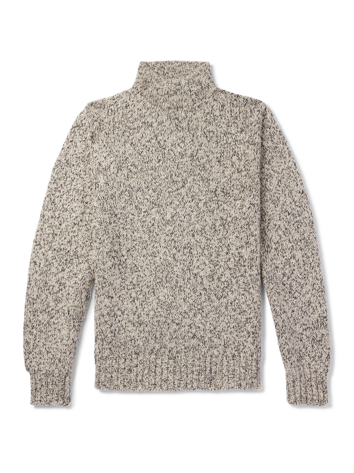 Ribbed Cotton and Cashmere-Blend Rollneck Sweater