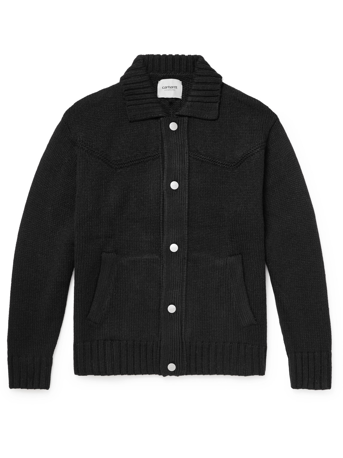 Carhartt Santa Fe Knitted Cardigan In Black