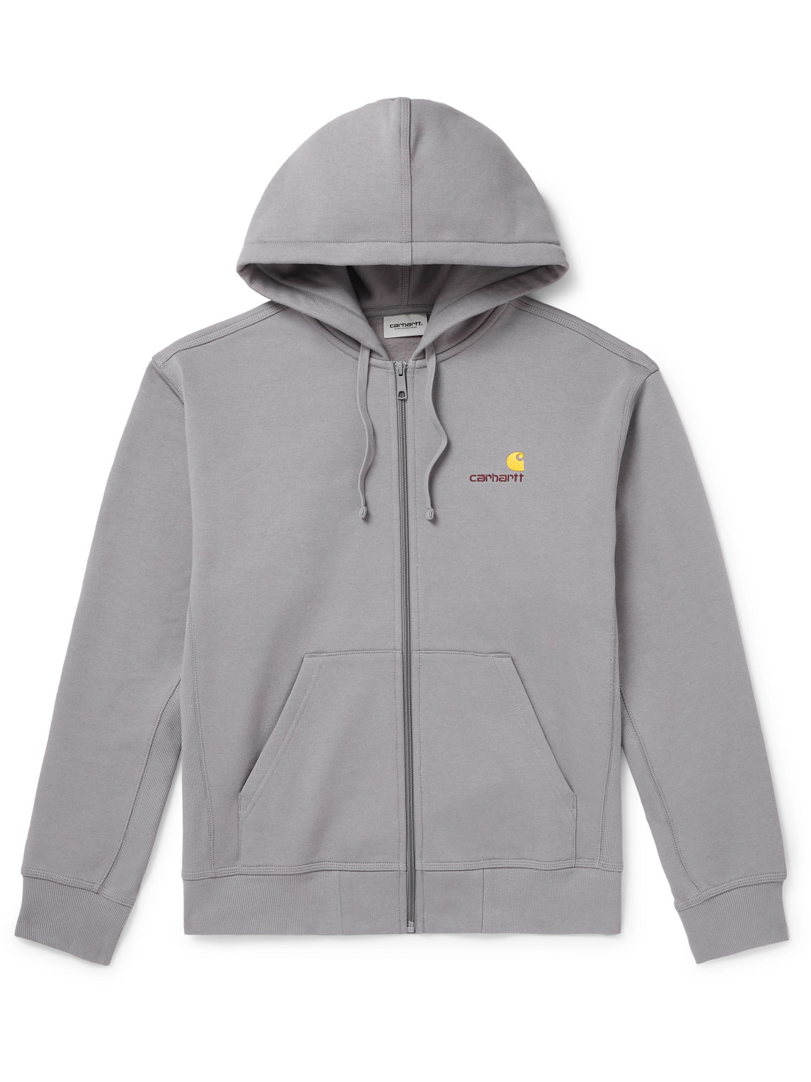 Carhartt Logo-embroidered Cotton-blend Jersey Zip-up Hoodie