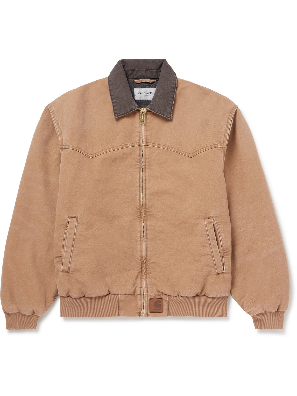 Carhartt Og Santa Fe Padded Cotton-canvas Jacket In Neutrals