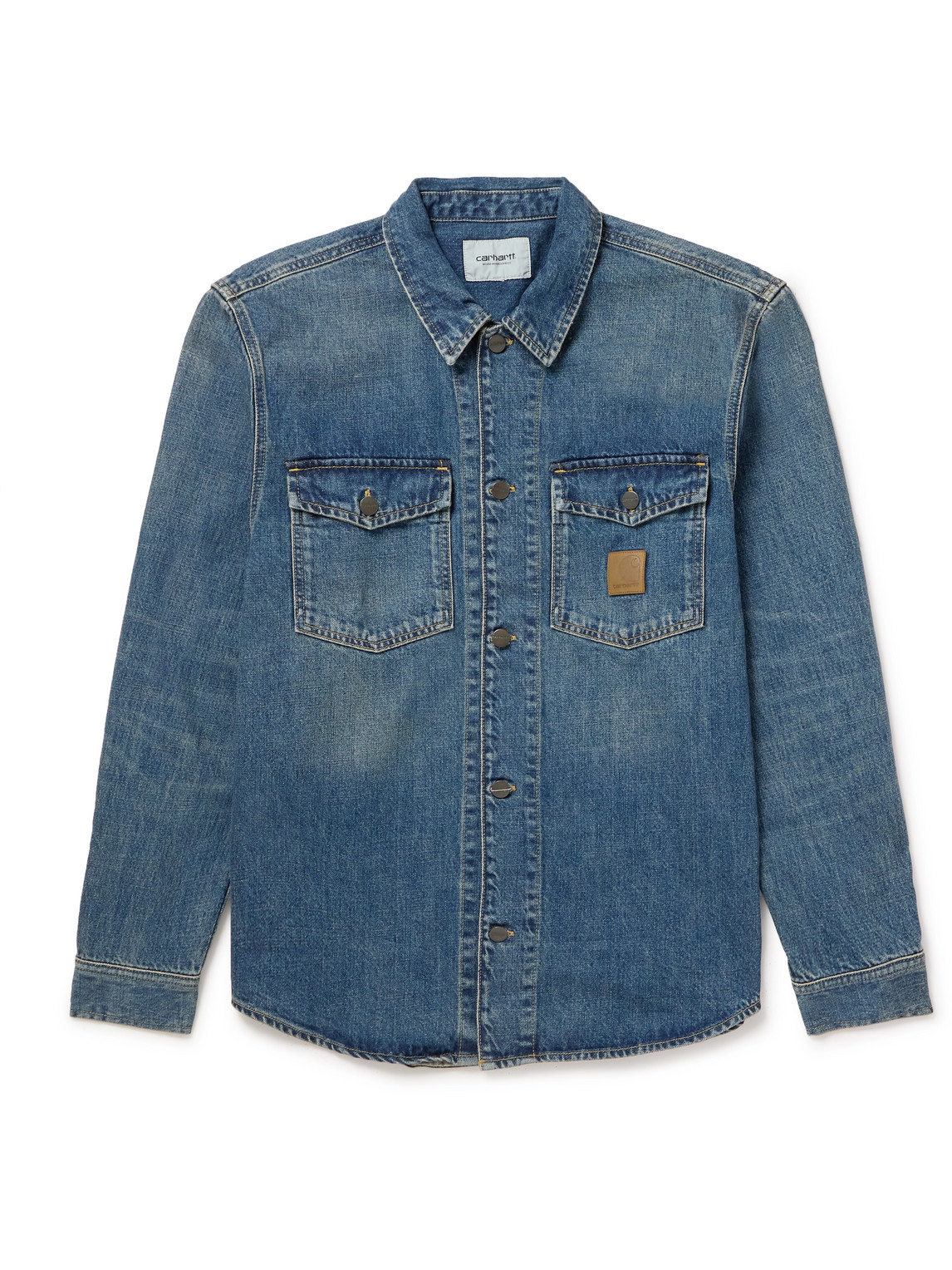 Lincoln Logo-Appliquéd Denim Overshirt